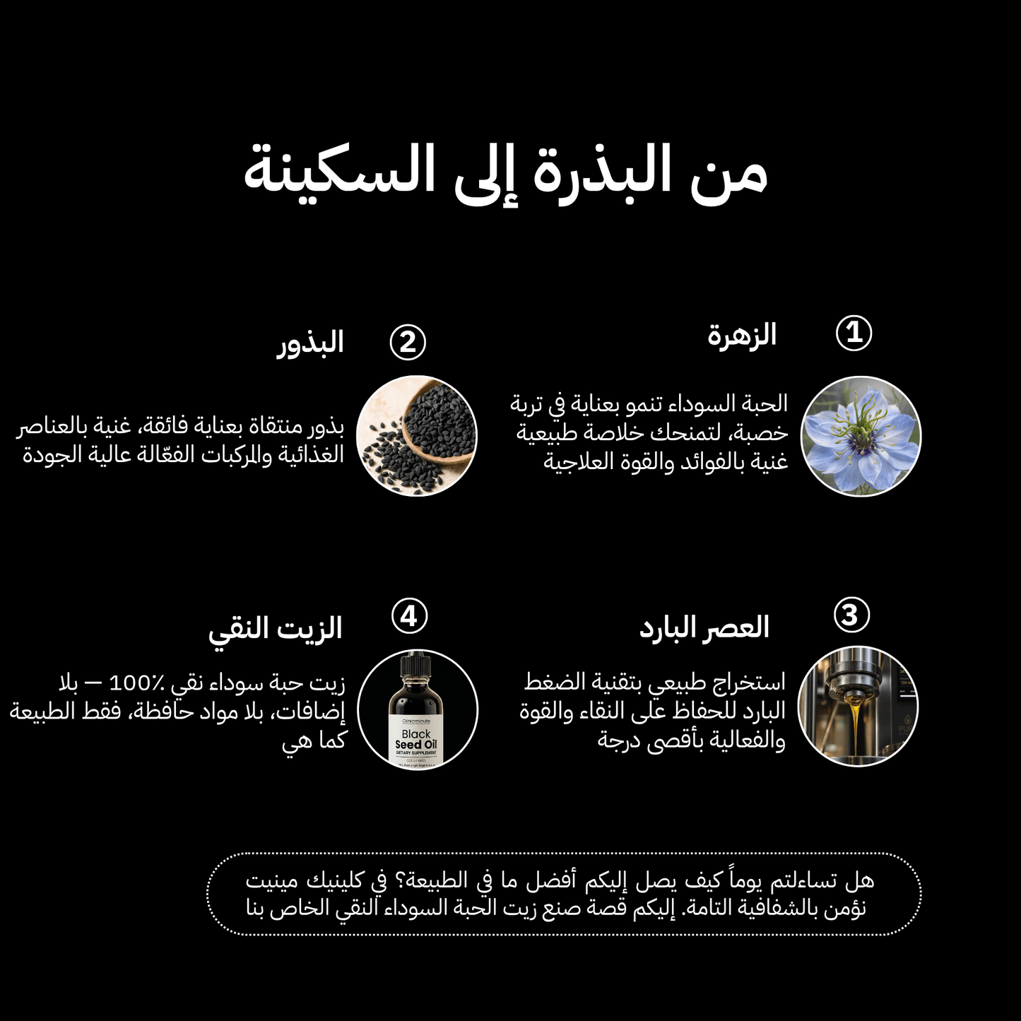 زيت الحبة السوداء النقي - clinicminute
